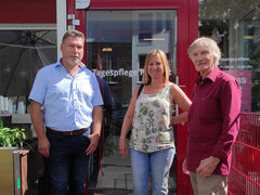 Bürgermeisterkandidat Mike Meisel besucht die Caritas Tagespflege in Rheurdt